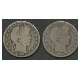 1895-O and 1901-O Liberty Head Barber Halves