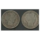 1904 and 1906-D Liberty Head Barber Halves