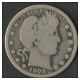 1909-O Liberty Head Barber Quarter