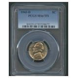 1943-D Jefferson Nickel PCGS MS 67 FS