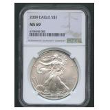 2009 ASE Silver Eagle NGC MS 69