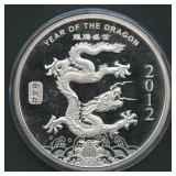 10ozt .999 Silver Year of the Dragon
