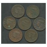 7- 1837and 1838 Coronet Head Large Cents