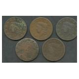 5- 1834 Coronet Head Large Cents