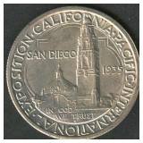 1935-S-San Diego Expo Commem Silver Half