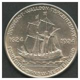 1924 Huguenot 300th Commem Silver Half