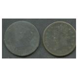 2- 1812 Classic Head Large Cents