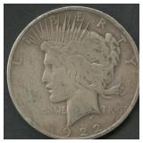 1922-D Peace Silver Dollar Rotated Reverse Die