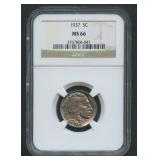 1937 Buffalo Nickel NGC MS 66