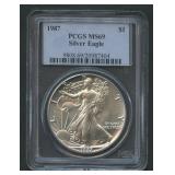 1987 ASE Silver Eagle PCGS MS 69