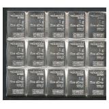 15- Valcambi .999 Silver Bars 1 gram