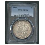 1896 Morgan Silver Dollar PCGS MS 62