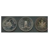 (2.23 ozt TW) 3- Mixed Canada $1 .500 Silver