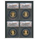 4- 2008-S Presidential Dollars  ANACS PR70DCAM