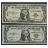 2- 1935A $1 Silver Certificates Hawaii FR-2300