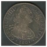 1801 Mexico Charles IIII 8 Reales .903 Silver