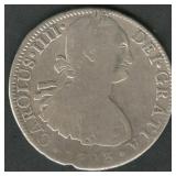 1793 Mexico Charles IIII 8 Reales .903 Silver