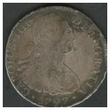 1797 Mexico Charles IIII 8 Reales .903 Silver