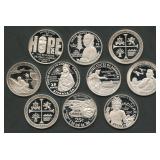 10 SIlver .999 Silver Washington Silver Quarters
