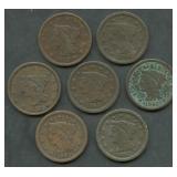 7- 1845 Braided Hair Large Cents