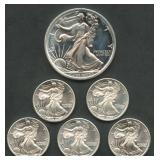 (1 ozt TW) 6- Money Metals Ex .999 Silver Rds 1 oz