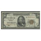 1929 $50 Federal Res Bank Note KC FR-1880J