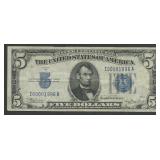 1934A $5 Silver Certificate Blue Seal FR-1651