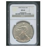 1996 ASE Silver Eagle NGC MS 64