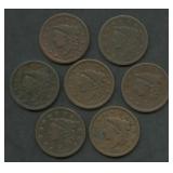 7- 1837 and 1838 Coronet Head Large Cents