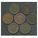 7- 1840 and 1841 Braided Hair Large Cents