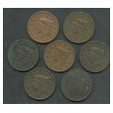 7- 1836 and 1837 Coronet Head Large Cents