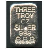 Monarch .999 Silver Bar 3 ozt