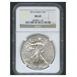 2014 ASE Silver Eagle NGC MS 69