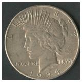 1934-S Peace Silver Dollar