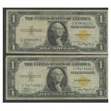 2- 1935A $1 Silver Certificates No. Africa FR-2306