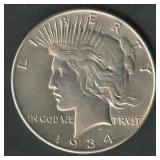 1934 Peace Silver Dollar