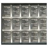 15- Valcambi Suisse .999 Silver Bars 1 gram