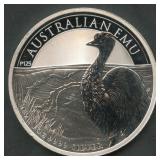 2024 Australian Emu $1 .99 Silver Round 1 ozt