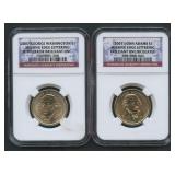 2- 2007 Presidential $1 NGC Brilliant UNC