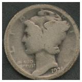 1921 Mercury Head Dime