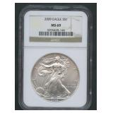 2009 ASE Silver Eagle NGC MS 69