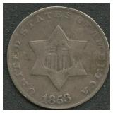 1853 Three-Cent Silver Piece