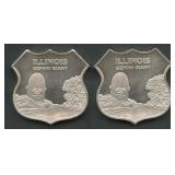 (2 ozt TW) 2- Route 66 .999 Silver Bars 1ozt