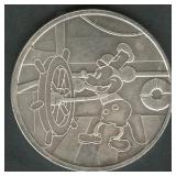 Disney Steamboat Willie ,999 Silver Round 1 ozt