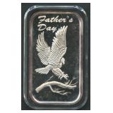 2000 Father's Day .999 Silver Bar 1 ozt