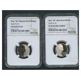 2- 2020-W Proof Jefferson Nickels NGC Graded