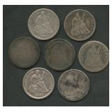7- Mixed Seated Liberty Dimes