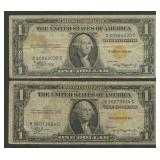 2- 1935A $1 Silver Certificates No Africa FR-2306