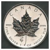 2013 Canada $5 Maple Leaf .999 Silver 1 ozt