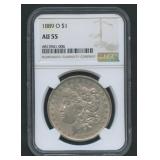 1889-O Morgan Silver Dollar NGC AU 55